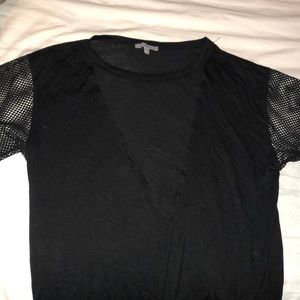 Black mesh shirt